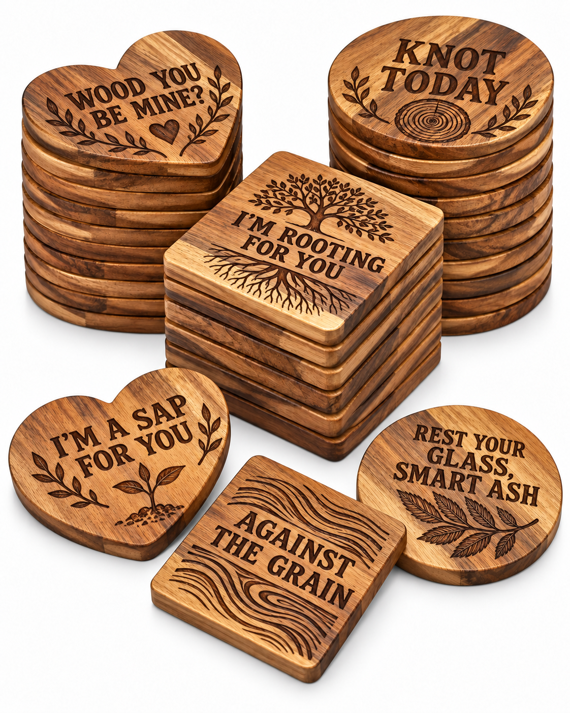 Quirky Acacia Coasters